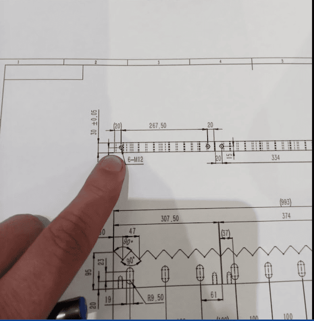 AMIGE engineering drawing detail
